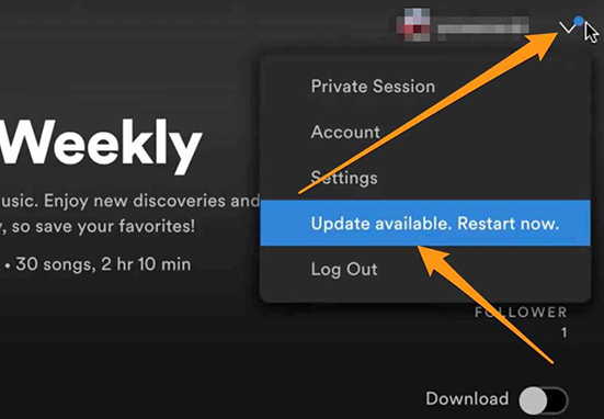 update spotify on windows or mac