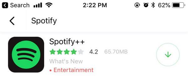 download spotify+ via tutuapp