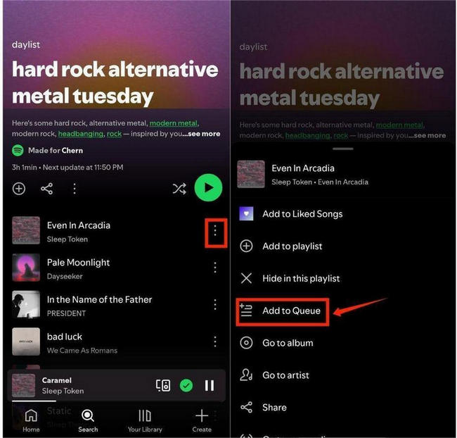 add song on mobile