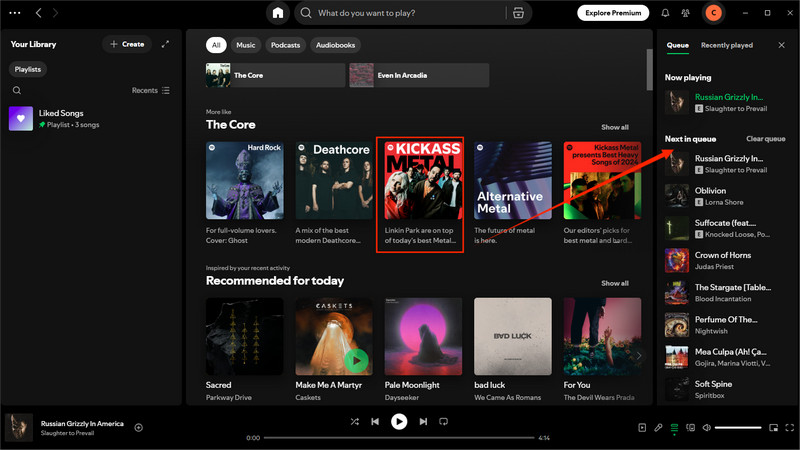 add song to spotify queue desktop