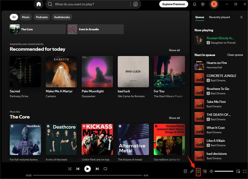 clear spotify on desktop