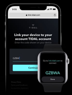 play tidal music online on iphone watch