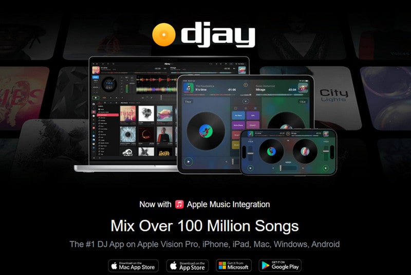 access apple music on djay software