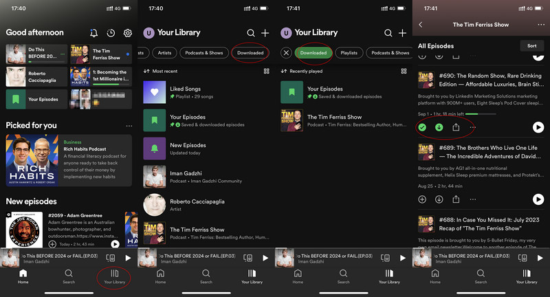 play spotify downloaded songs offline on iphone