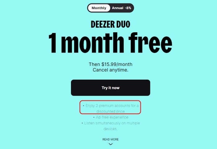 get 2-month deezer premium free