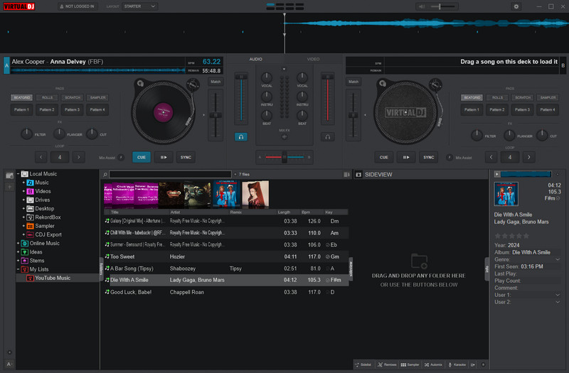 import youtube music to virtual dj