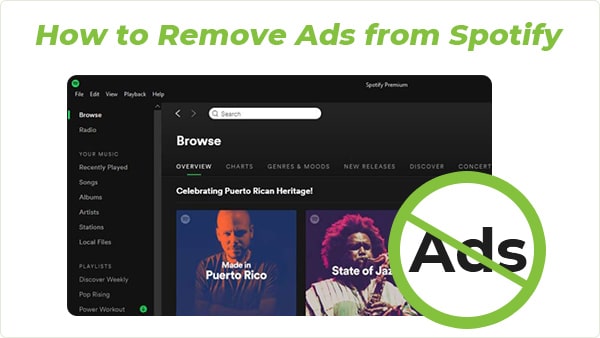 remove ads from spotify without premium