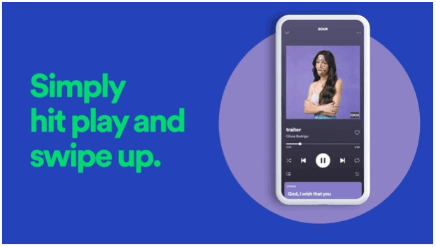 view lyrics on spotify mobile app