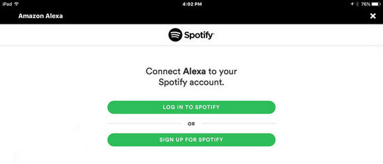 hook alexa up to spotify