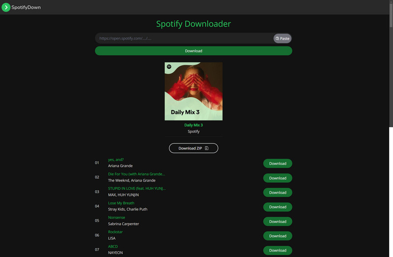 SpotifyDown spotify playlist to mp3 downloader