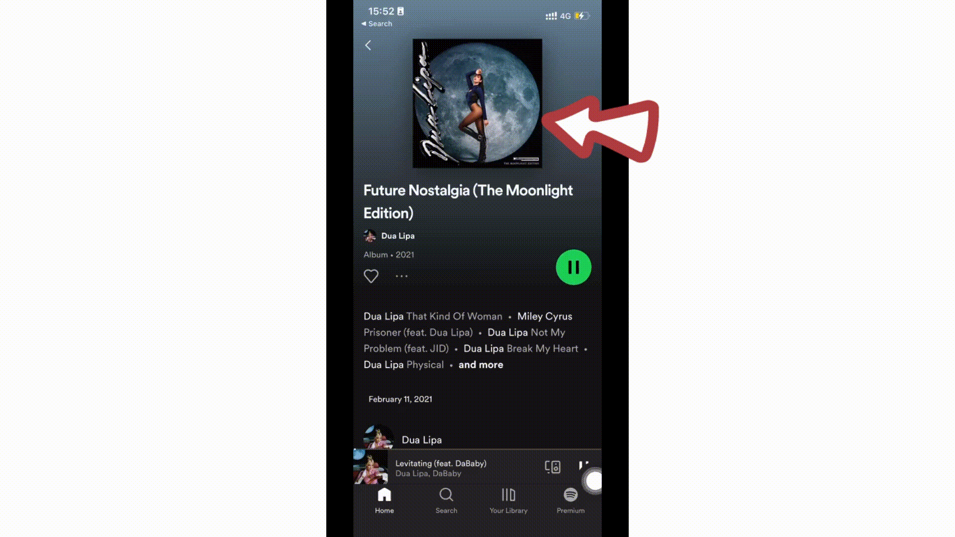 capture spotify album cover art on phone