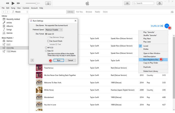 burn youtube music to cd with itunes