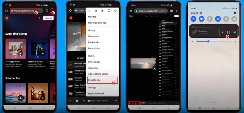play youtube music in the background android