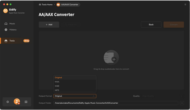 convert audiobooks file format
