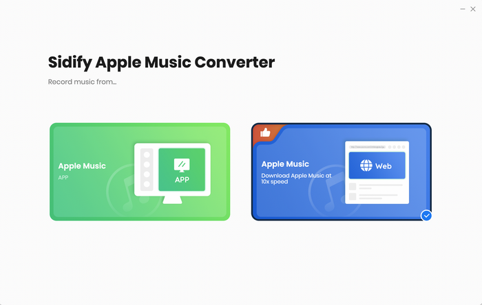 choose apple music webplayer mode
