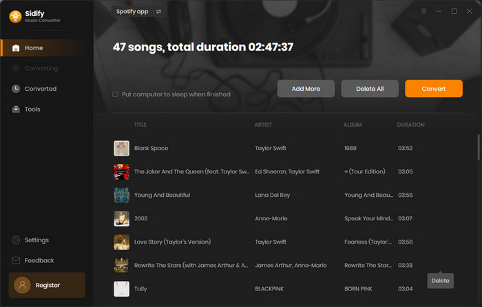 add spotify christmas songs to mp3 conversion