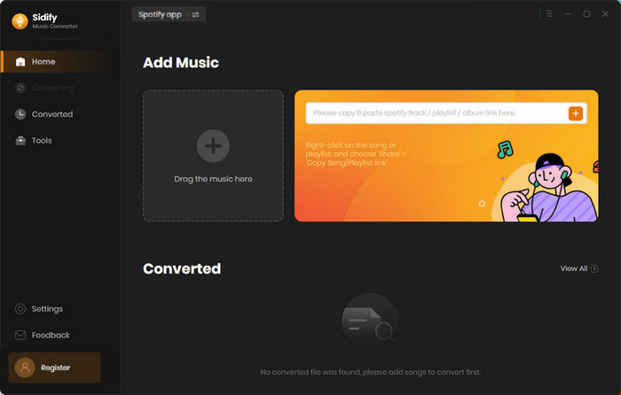 Sidify Music Converter Main Interface