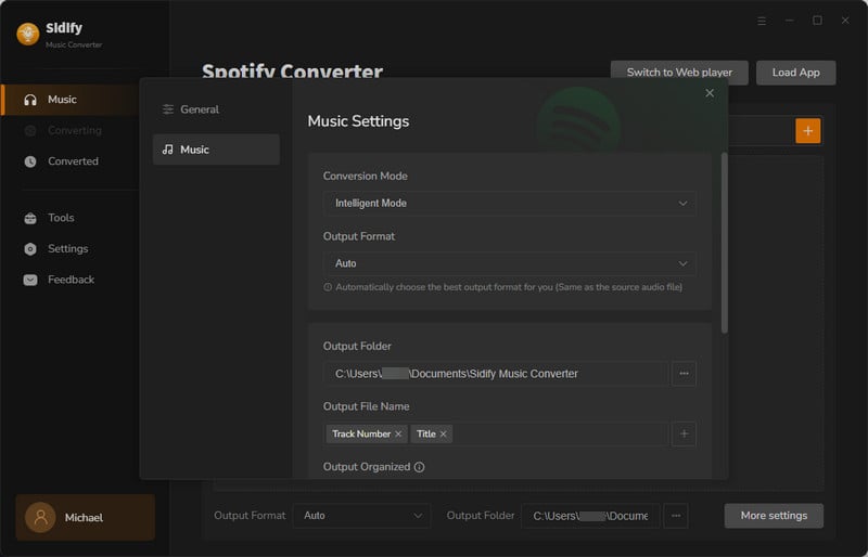 Set MP3 as output format