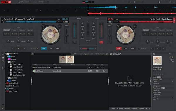 mix amazon music in virtual dj
