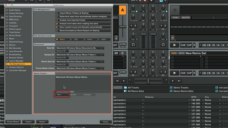 add button in traktor pro