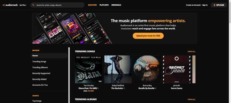 audiomack music site for schools