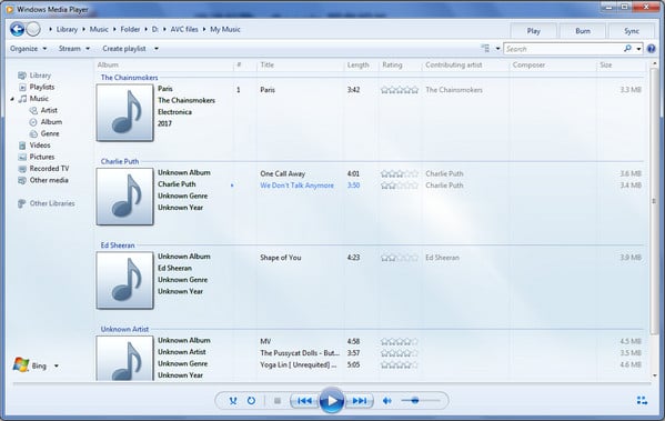 Play Spotify music on Windows Media Player